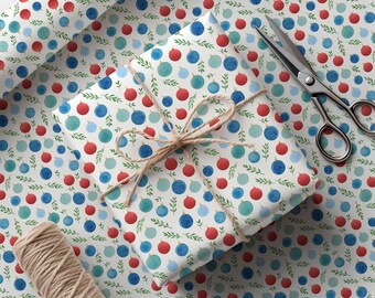 Holiday Wrapping Paper: Christmas Ornaments Gift Wrap