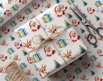 Carta da regalo natalizia - Carta da regalo natalizia, compleanno, festività, Babbo Natale acquerello