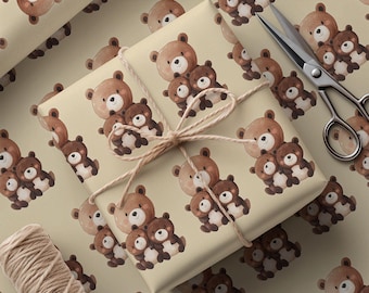 Mama Bear Wrapping Paper: Cute Animal Gift Wrap