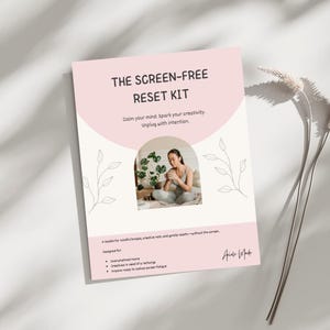 Screen-Free Reset Kit | Mindfulness & Self-Care Workbook | Printable Anxiety Relief Activities