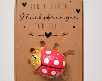 Printbaar gelukshangertje-sjabloon, printbaar gelukshangertje als PDF-cadeau voor oudejaarsavond, sjabloon om een klein cadeautje voor oudejaarsavond te printen, lieveheersbeestje