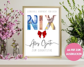 NIX birthday cash gift | Exactly what you wanted! Nix | Money packaging for birthday | Instant download | FOR PRINTING