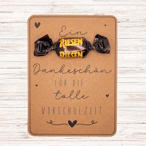 Druckvorlage - Datei - Geschenkkarte - Danke - Vorschule Erzieherin Lehrer - PDF Vorlage zum Download und Selbstausdrucken, Lehrerin