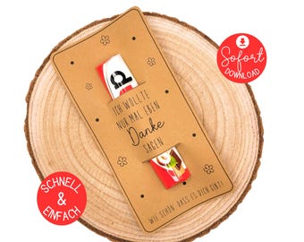 Thank you printable template - file - gift card - thank you helper - PDF template for download and self-printing, thank you help support