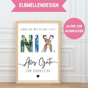 NIX birthday cash gift | Exactly what you wanted! Nix | Money packaging for birthday | Instant download | FOR PRINTING