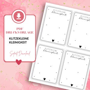 Druckvorlage Kleinigkeit PDF Vorlage zum Download Ausdrucken Selbstausdrucken Geschenkkarte Geschenk Wunscherfüller Mitbringsel Gastgeschenk