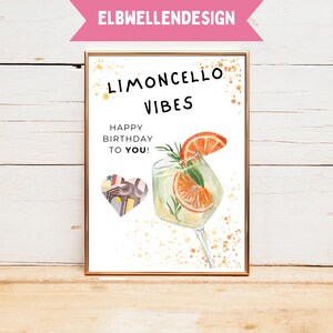 Birthday Limoncello Gift | PDF to Print | Girlfriend Gift Idea: Beautifully Wrap Money | Holy Aperitif | Digital Download