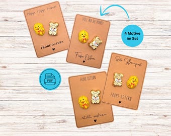 Print template Easter in a bag, gift card Happy Easter, print yourself, souvenir, little something, gift idea, Easter greetings, table decoration