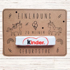 Unicorn invitation children&#39;s birthday A4 PDF print template, birthday invitation with back, template for printing, craft template, unicorn pdf