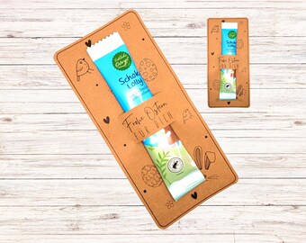 Gift print template Happy Easter small gift Easter chocolate print template chocolate bunny, gift idea Easter, gift idea Easter