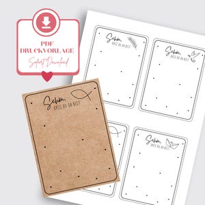 GASTGESCHENK Druckvorlage Bastelbogen zum Ausdrucken - PDF Taufe, Kommunion, Firmung, Konfirmation, Hochzeit, Geburtstagsfeier, Schulanfang