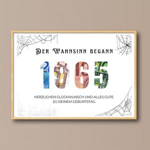 Modèle de bon d'achat, PDF - Cadeau en espèces pour 60 ans, carte d'anniversaire exauçant les vœux, félicitations 60 ans Télécharger