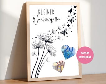Geldgeschenk Geburtstag | Geburtstagsgeschenk | Last Minute Geschenk zum Geburtstag PDF Sofort Download | Geschenk | kleiner Wunscherfüller