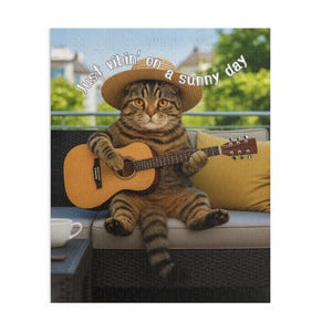 Sunny Day Cat Puzzle - 120, 252, 500-Piece Jigsaw, Fun Family Activity, Gift for Cat Lovers, Perfect for Relaxation, Indoor Fun