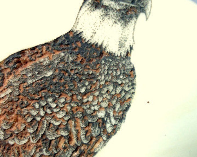 Vintage Stone Scrimshaw Paper Weight Eagle Etsy