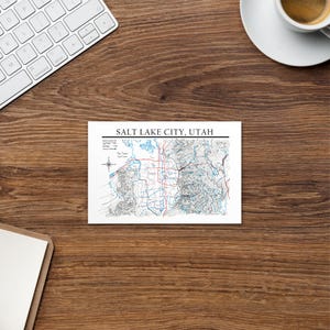Carte postale de Salt Lake City dessinée à la main