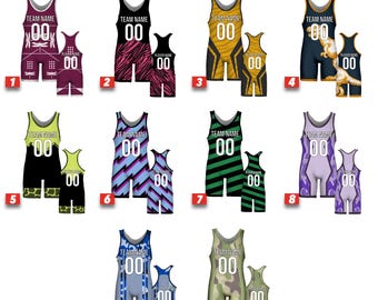SGS Custom Wrestling Singlets Team Name & Number, Full Sublimation Wrestling Singlets, Personalize Sportswear