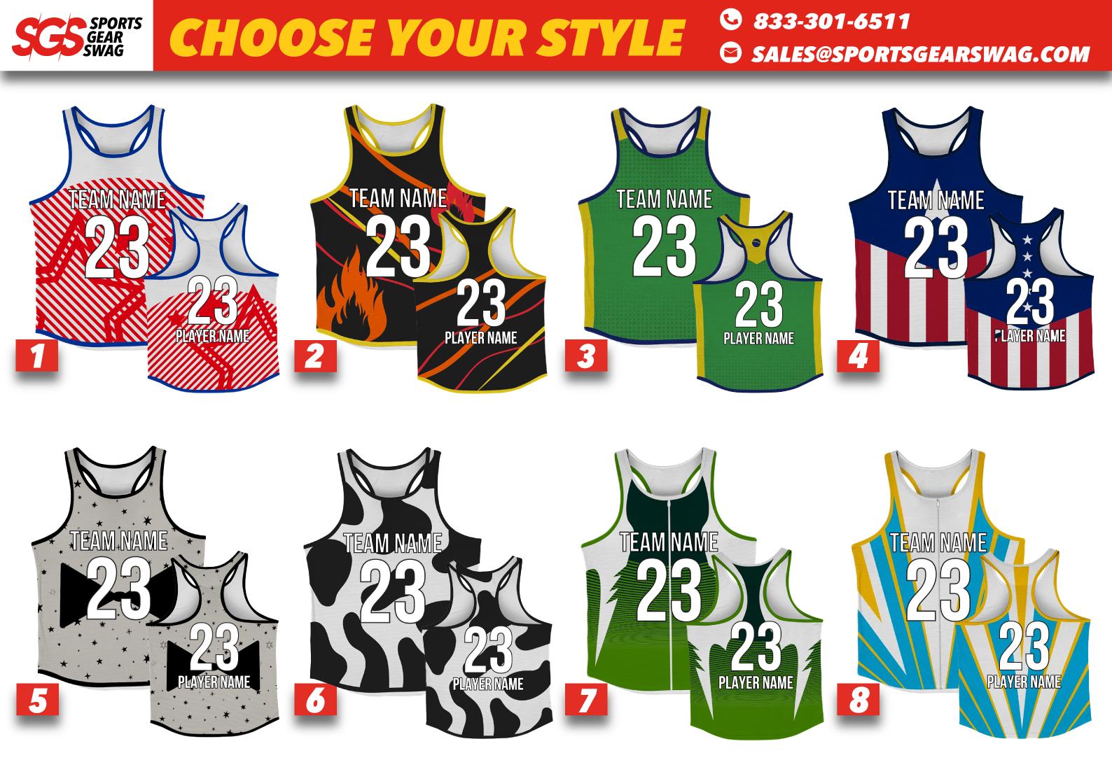SGS Custom Track Singlets Team Name & Number, Full Sublimation Track ...