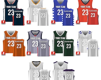 SGS College Reversible Basketball Jersey Team Name & Number, Full Sublimation Reversible  Jerseys