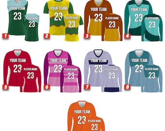 SGS Custom Volleyball Reversible Jersey Team Name & Number, Full Sublimation Volleyball Jerseys, Personalize Sportswear