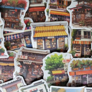Japanese Storefront Stickers - Set of 50 Stickers - Vinyl & Waterproof
