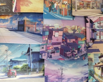 Japanese Scenery Stickers - Set of 50 Stickers - Vinyl & Waterproof