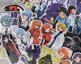 Neon Genesis Evangelion Anime Stickers - Set of 75 Stickers - Vinyl & Waterproof