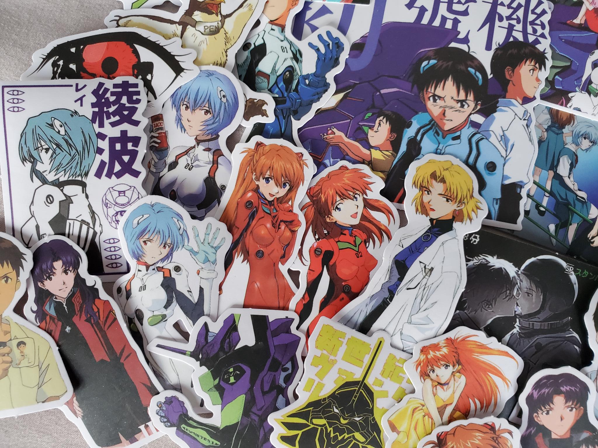Neon Genesis Evangelion Anime Stickers - Set of 75 Stickers