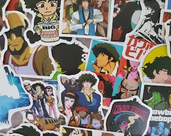 Cowboy Anime Stickers - Set of 50 Stickers - Vinyl & Waterproof