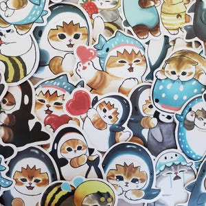 Pegatinas de gato - Juego de 50 pegatinas - Vinilo y resistente al agua
