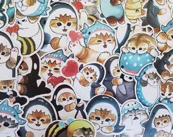 Cat Stickers - Set of 50 Stickers - Vinyl & Waterproof
