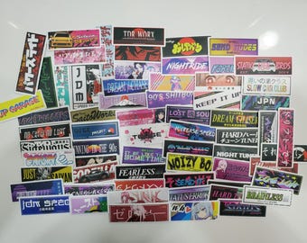 JDM Stickers - Set of 50 Stickers - Vinyl & Waterproof