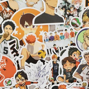 Volleyball Anime Stickers - Set of 50 Stickers - Vinyl & Waterproof