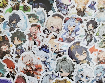 Genshin Impact Stickers - Set of 100 Stickers - Vinyl & Waterproof