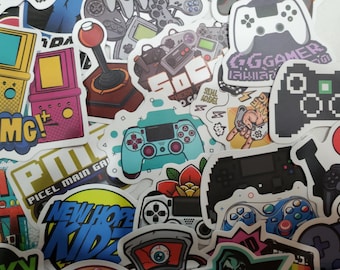 Pegatinas de videojuegos retro - Juego de 50 pegatinas - Vinilo resistente al agua