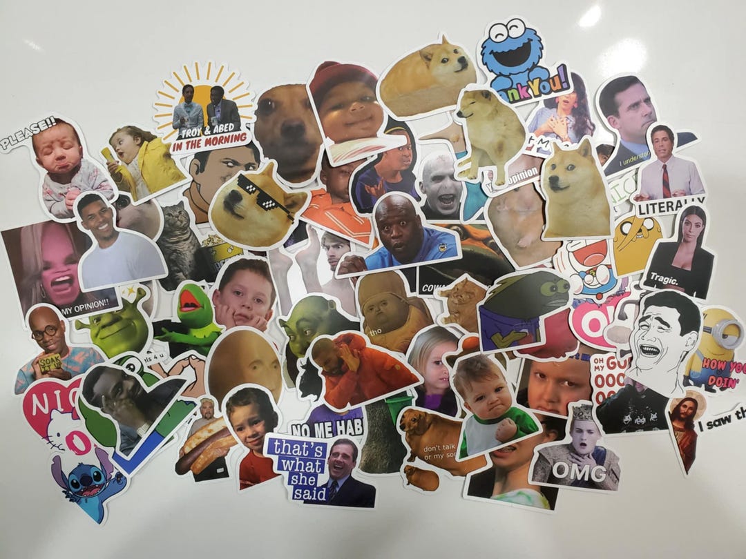 Meme Stickers - Set of 100 Stickers - Vinyl & Waterproof - Etsy