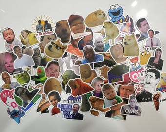 Meme Stickers - Set of 100 Stickers - Vinyl & Waterproof