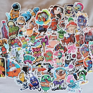 Graffiti Stickers - Set of 50 Stickers - Vinyl & Waterproof