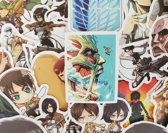 Titan Anime Stickers - Set of 50 Stickers - Vinyl & Waterproof