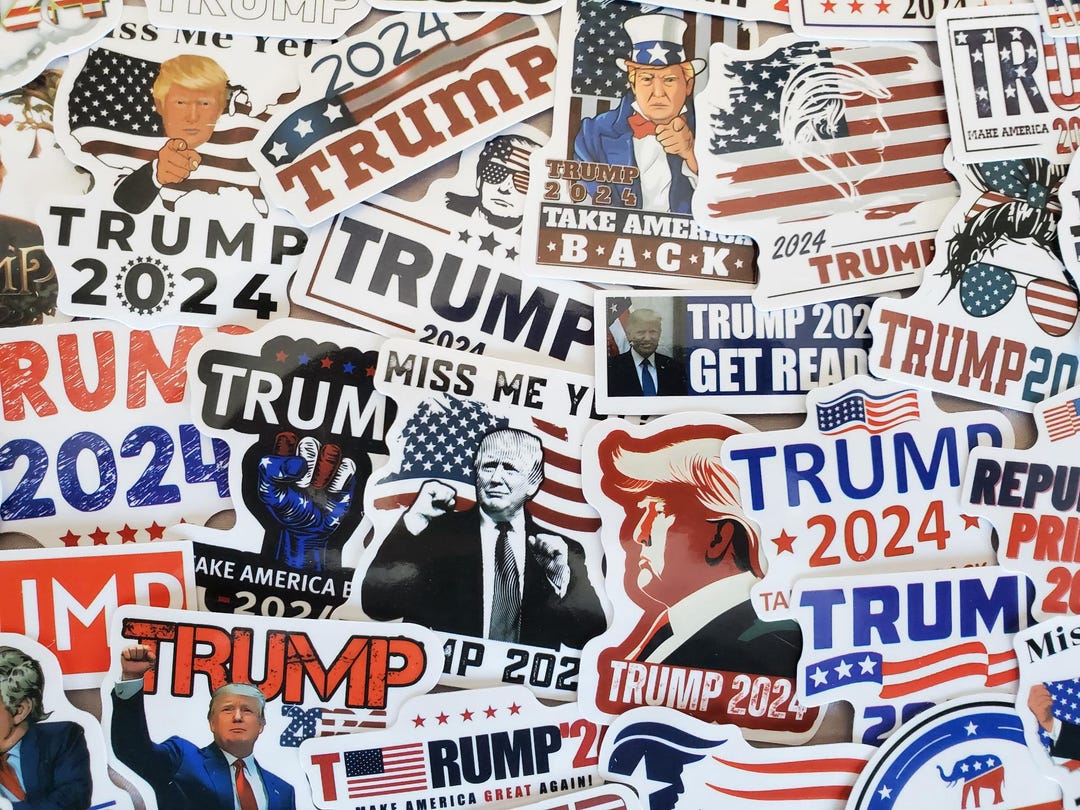 Trump Sticker Star Trump Stickers - Set of 100 Stickers - Vinyl & Waterproof - Etsy