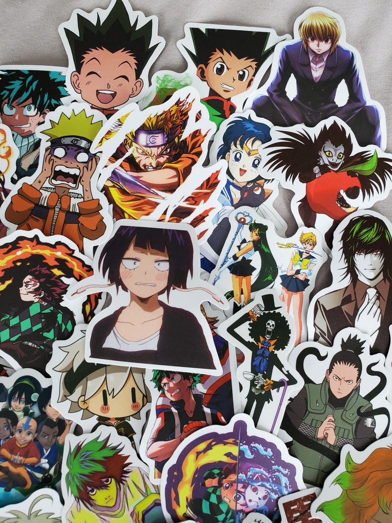 Anime R Sticker Anime Mix Stickers - Set of 75 Stickers - Vinyl & Waterproof - Etsy