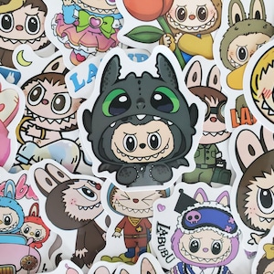 Set 2 Labubu Stickers - Set of 100 Stickers - Vinyl & Waterproof