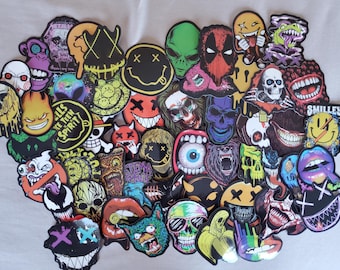 Horror Stickers - Set of 50 Stickers - Vinyl & Waterproof