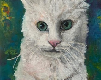 Custom Colorful, Hand Painted Pet Portraits