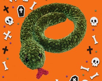 Amigurumi Snake Plushie Green