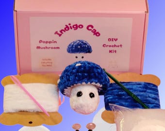 Crochet Kit Complete DIY Poppin Mushroom