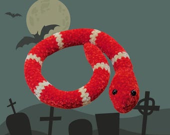 Amigurumi Snake Plushie Red