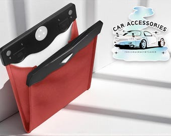 Organiseur de sac poubelle de voiture | Poubelle suspendue en cuir PU à fermeture magnétique