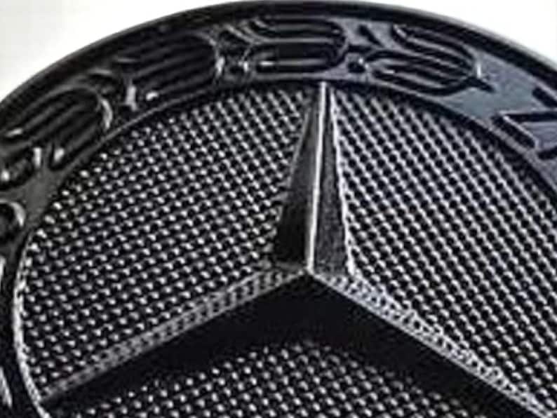 Gloss Black Metal Front Hood Badge | Mercedes W212 W213 W205 image 4