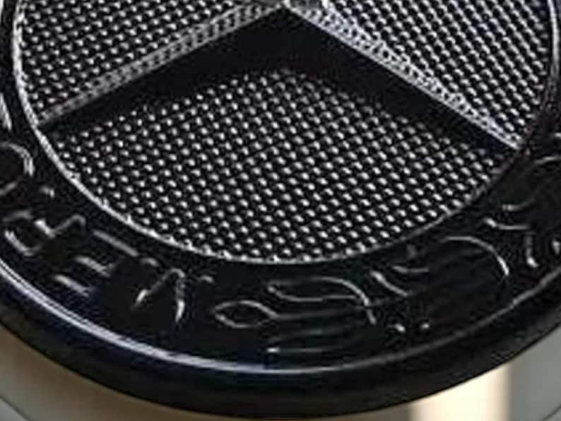 Gloss Black Metal Front Hood Badge | Mercedes W212 W213 W205 image 3